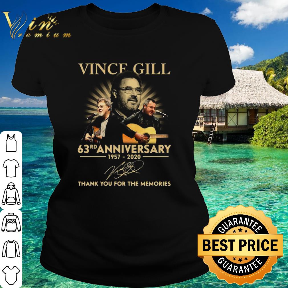 Pretty Vince Gill 63rd Anniversary 1957-2020 Signatures shirt