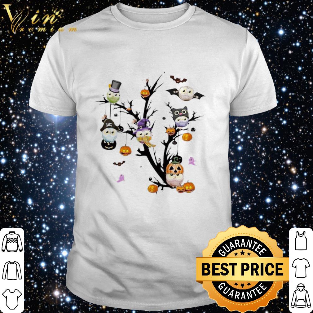 Official Halloween Owls Pumpkin Tree shirt