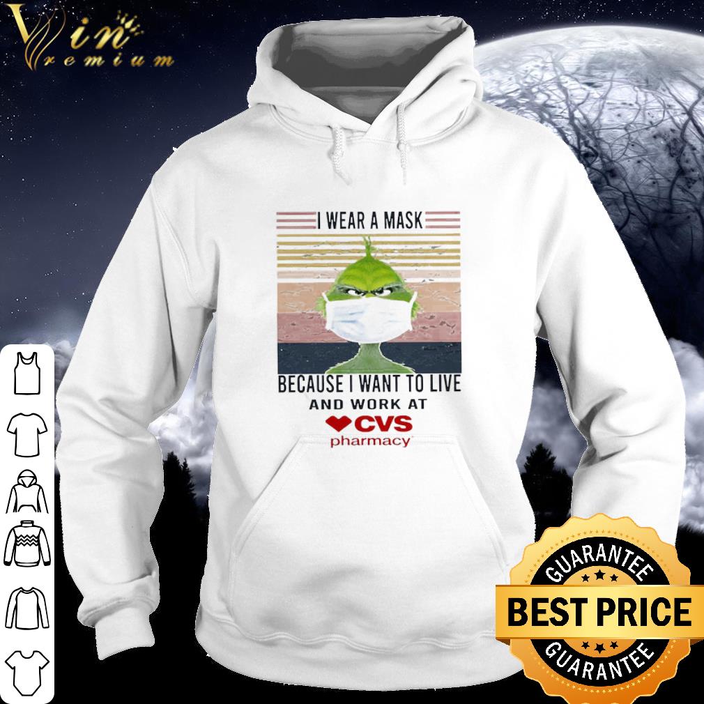 Grinch I wear a mask because I want to live to work at CVS Pharmacy vintage shirt 2e8f8551 grinch i wear a mask because i want to live to work at cvs pharmacy vintage shirt 4 - Grinch I wear a mask because I want to live to work at CVS Pharmacy vintage shirt