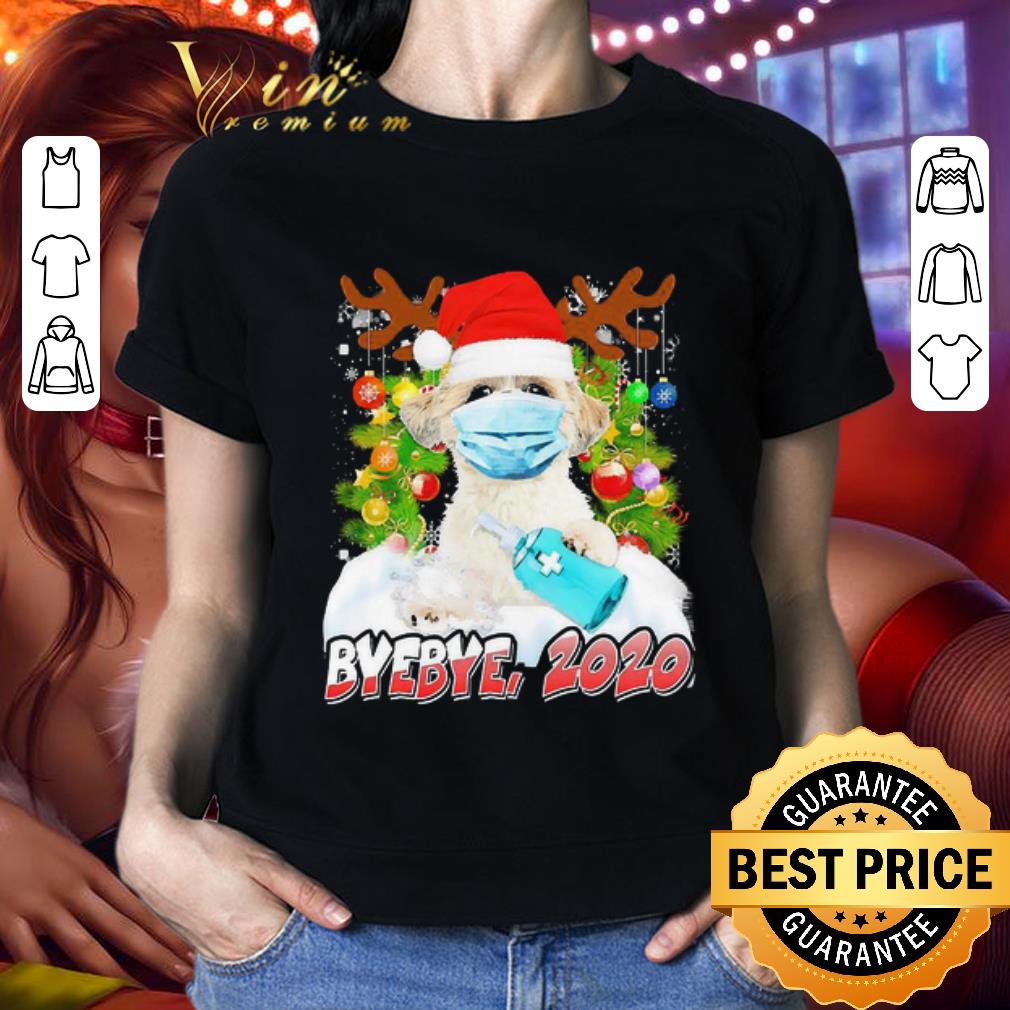 Shih Tzu mask wash your hands Merry Christmas byebye 2020 shirt