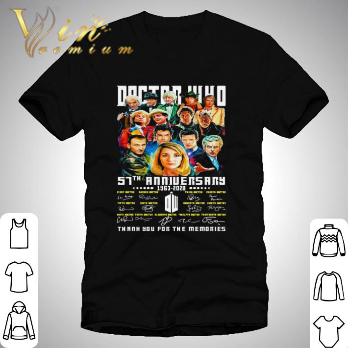 Doctor 57th Anniversary 1963 2020 Thank You For The Memories Signatures shirt
