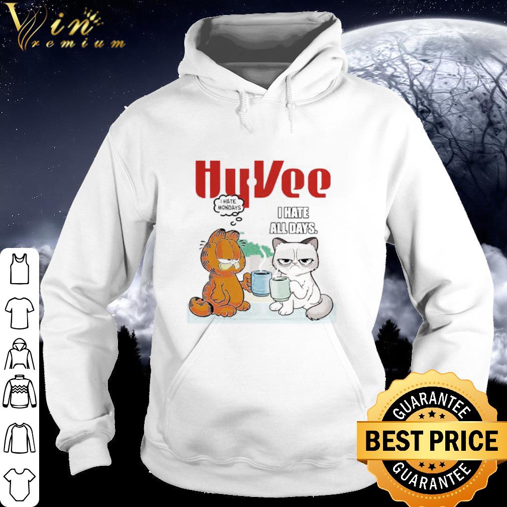 3ff15c7c top hy vee grumpy cat and garfield i hate monday all days shirt 4 - Top Hy Vee Grumpy Cat And Garfield I Hate Monday All Days shirt