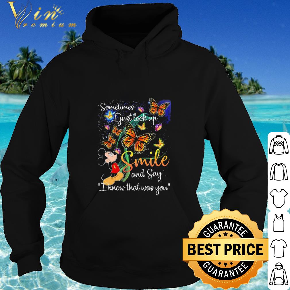 Nice Mickey Mouse Butterflies Sometimes I Just Look Up Smile shirt 468e5d56 nice mickey mouse butterflies sometimes i just look up smile shirt 4 - Nice Mickey Mouse Butterflies Sometimes I Just Look Up Smile shirt