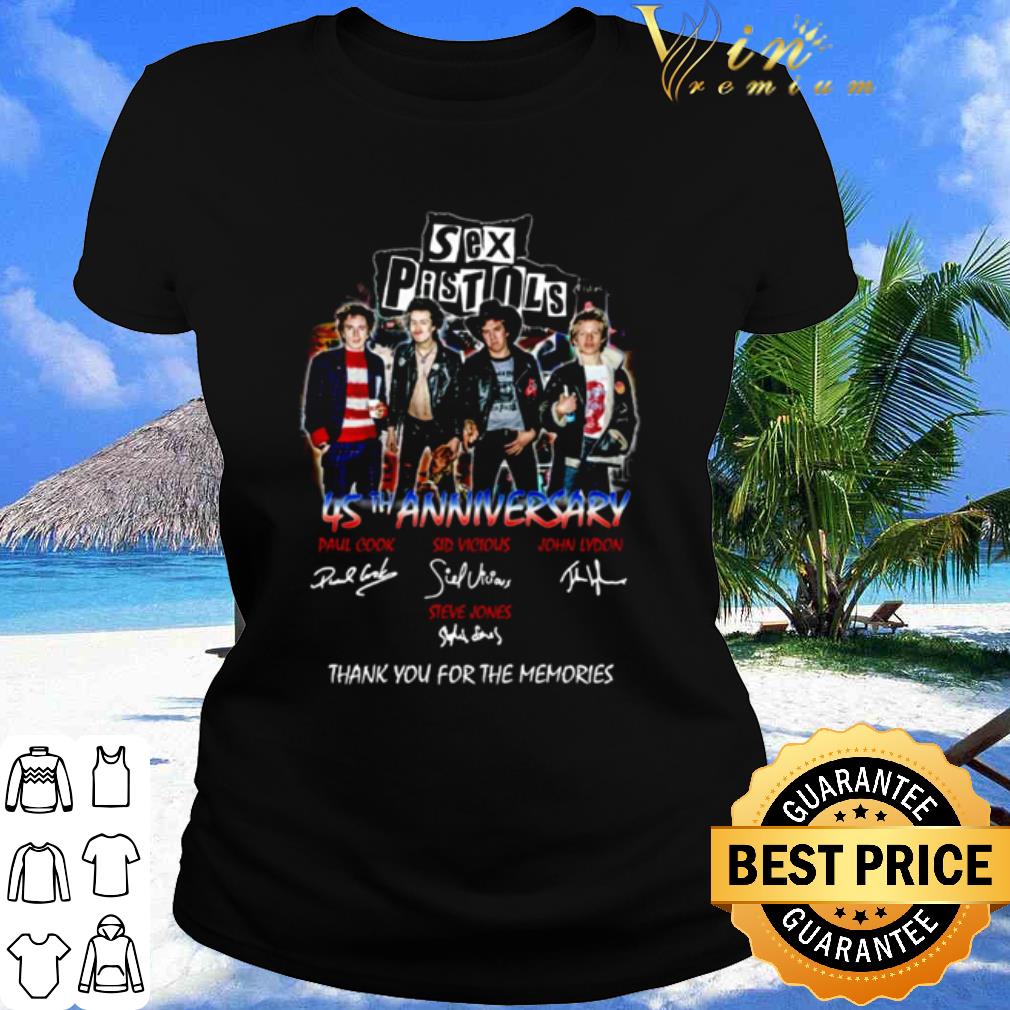 Nice Sex Pistols 45th Anniversary all members signatures shirt