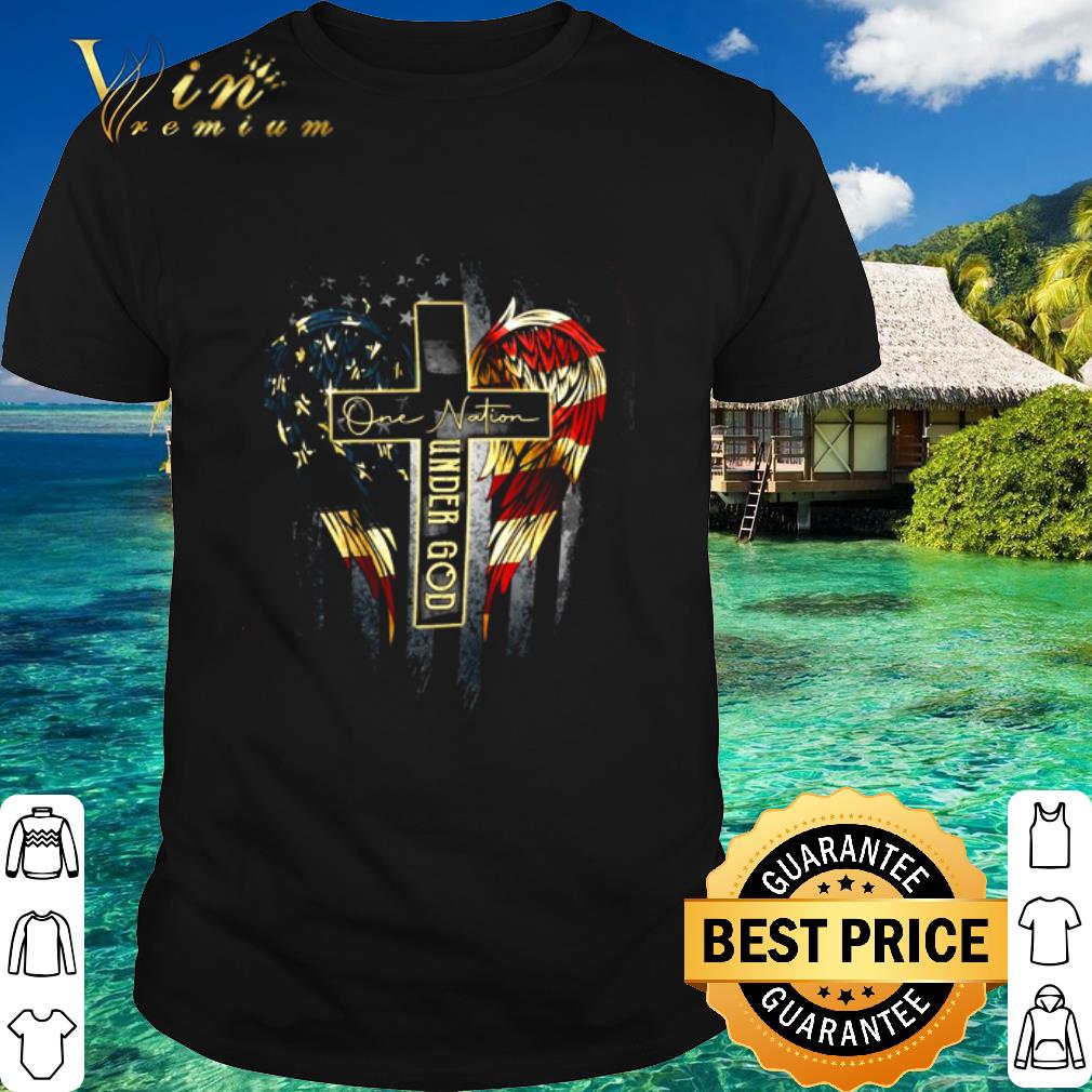 Nice Jesus one nation under God American flag shirt