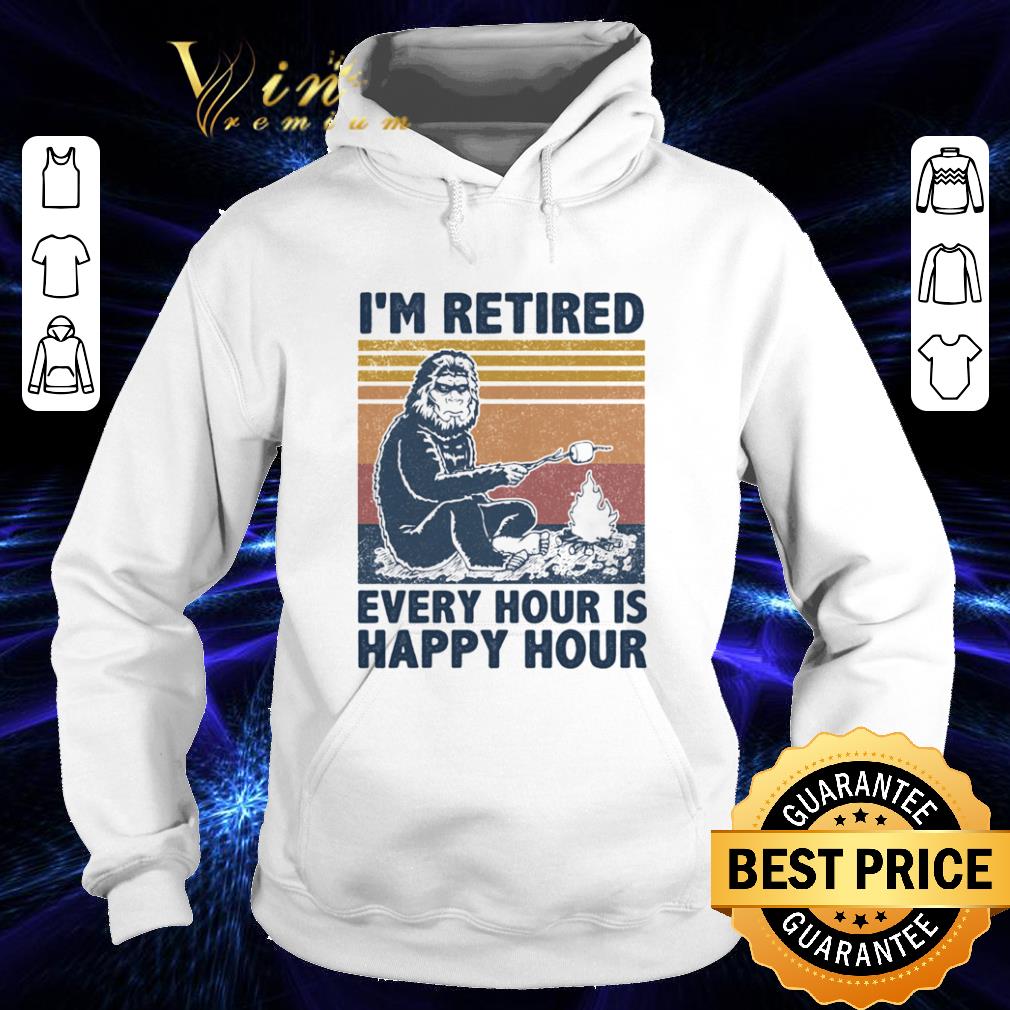 610472d1 i m retired every hour is happy hour bigfoot vintage shirt 4 - I’m Retired Every Hour Is Happy Hour Bigfoot Vintage shirt