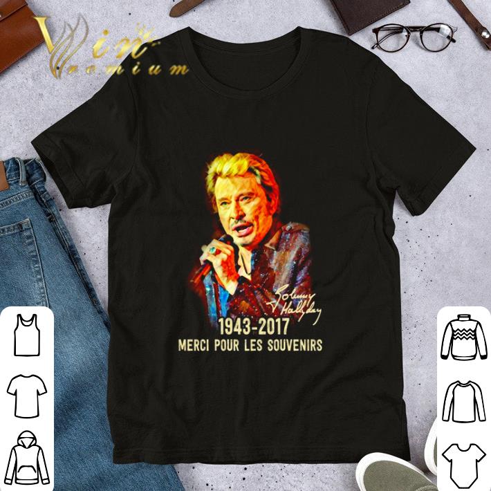 Johnny Hallyday 1943 2017 Merci pour les souvenirs signature shirt