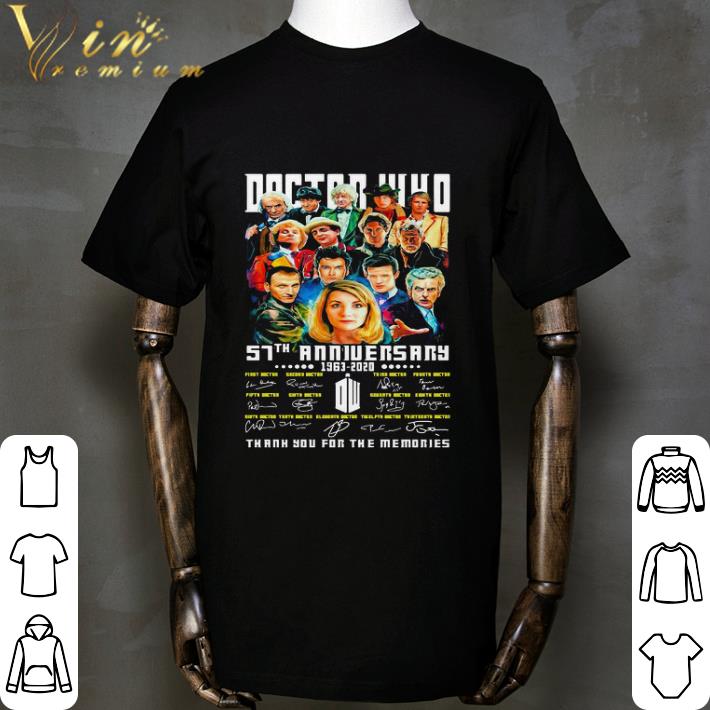 Doctor 57th Anniversary 1963 2020 Thank You For The Memories Signatures shirt