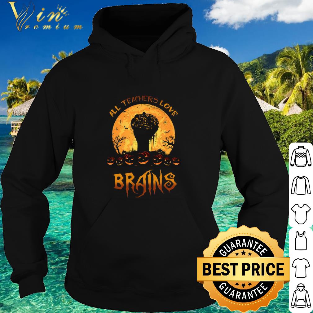 71b88d58 cool halloween all teachers love brains shirt 4 - Cool Halloween All Teachers Love Brains shirt