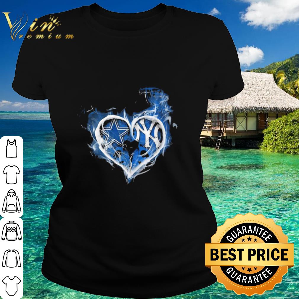 Premium Dallas Cowboys and New York Yankees heart shirt