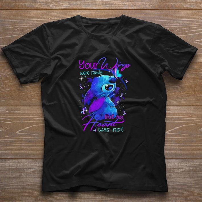 Pretty Stitch Your Wings Were Ready But My Heart Was Not Butterflies Disney shirt