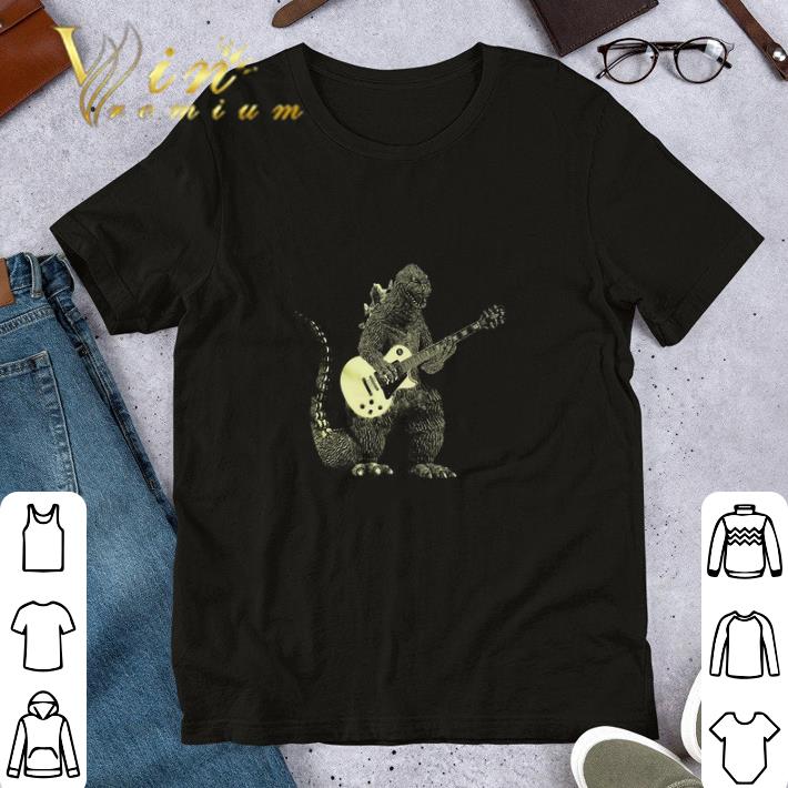 Godzilla playing guitar shirt