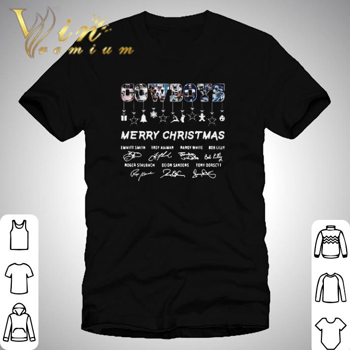 Dallas cowboys merry christmas signatures shirt