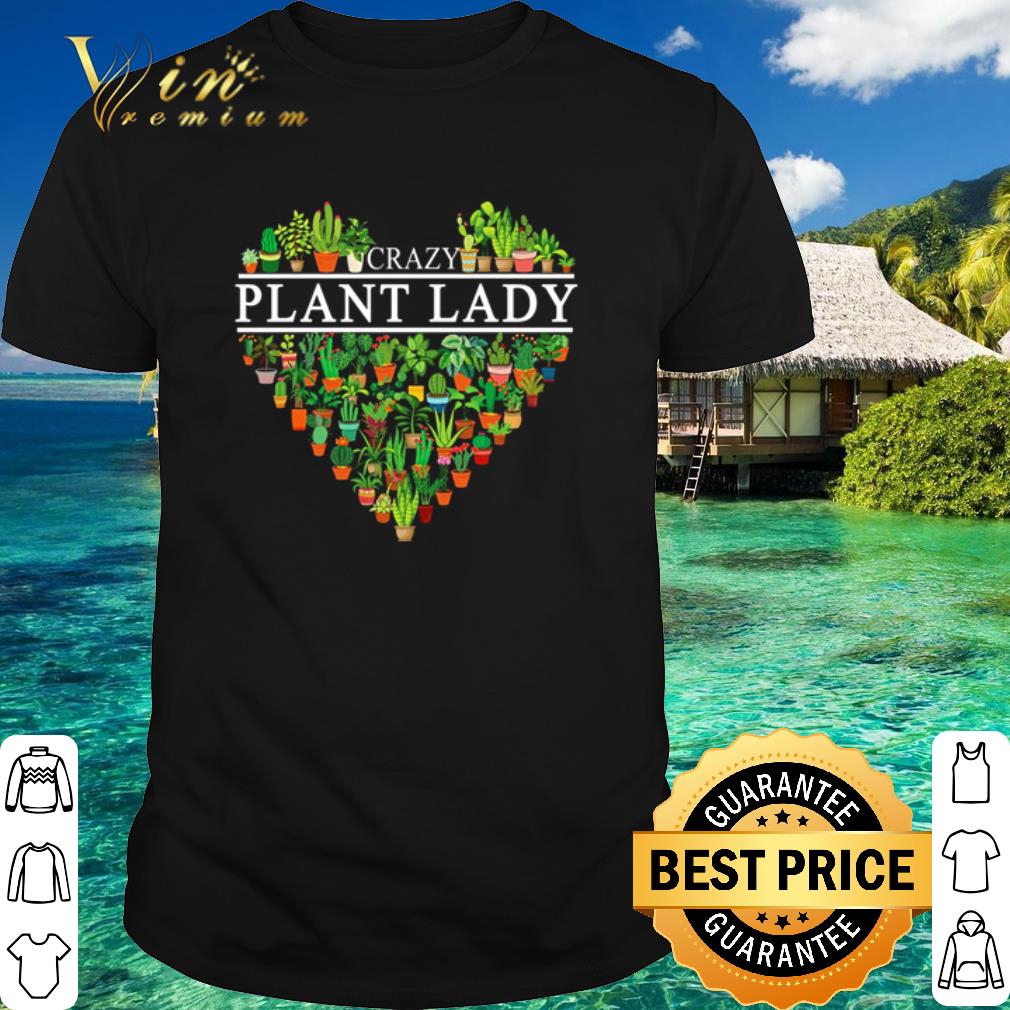 Premium Love Crazy Plant Lady Gardening Heart shirt