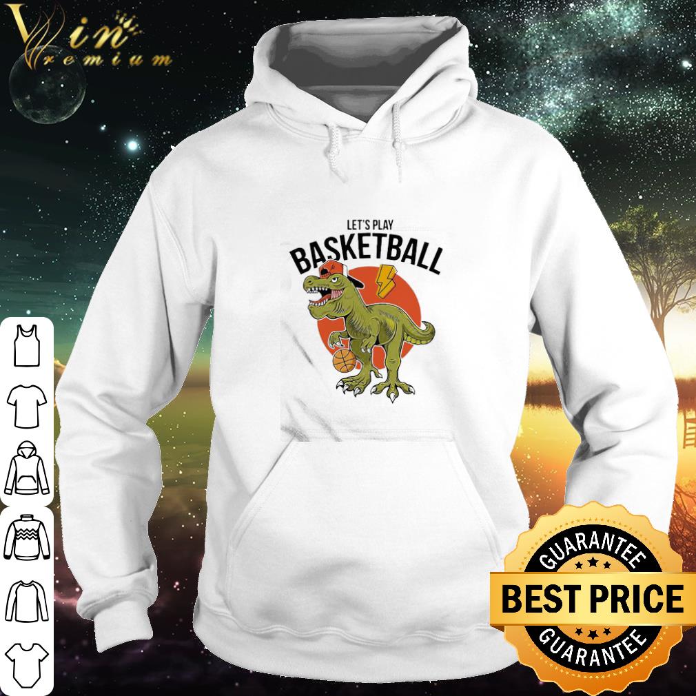 9ff5fca6 original t rex dinosaur let s play basketball sunset shirt 4 - Original T-Rex Dinosaur Let’s Play Basketball Sunset shirt