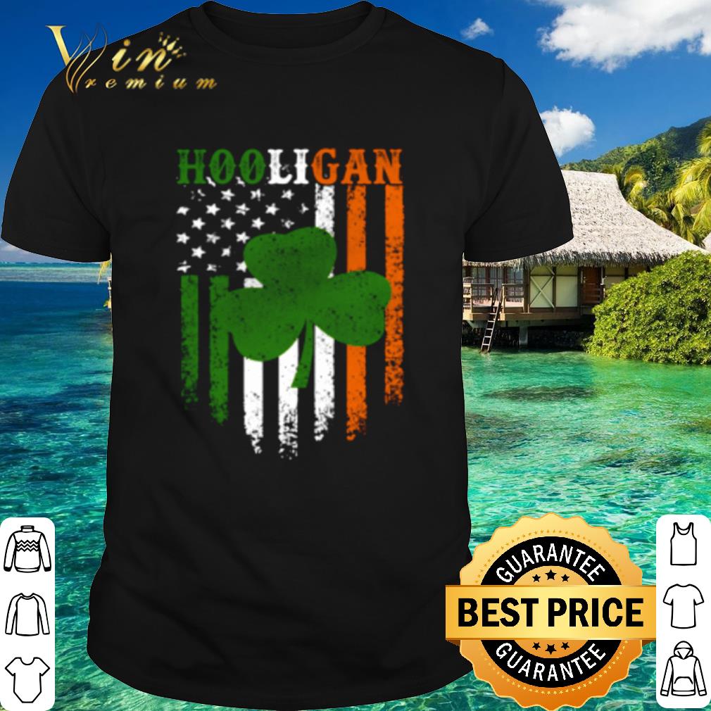 Official Hooligan Shamrock American Flag shirt