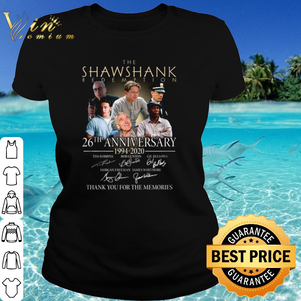 Best The Shawshank Redemption 26th Anniversary 1994-2020 Signatures shirt