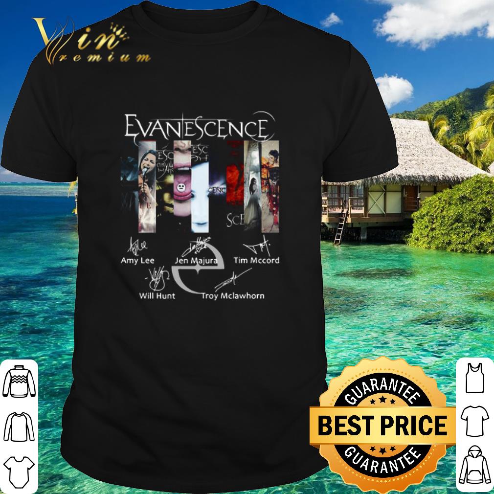 Cool Evanescence Rock Band Signatures shirt