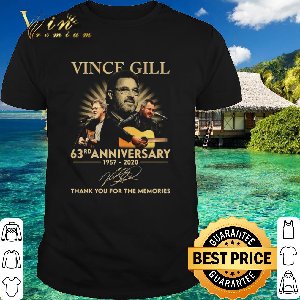 Pretty Vince Gill 63rd Anniversary 1957-2020 Signatures shirt