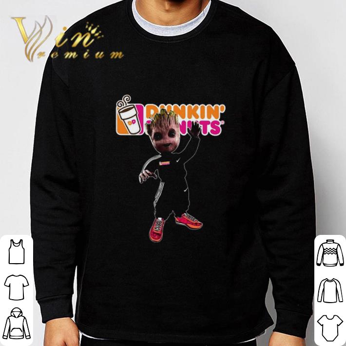 ccb86710 baby groot dunkin donuts logo shirt 4 - Baby Groot Dunkin’ Donuts Logo shirt