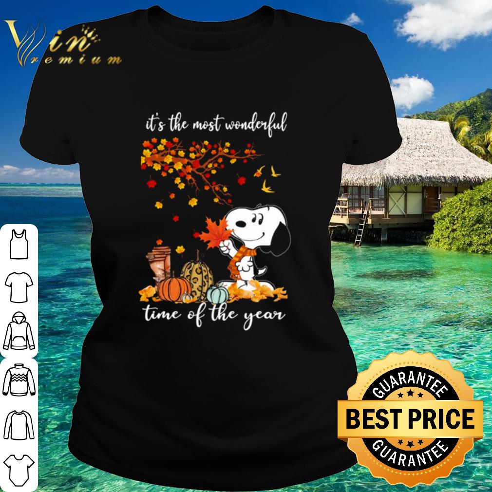 Official Snoopy Autumn it’s the most wonderful time of the year shirt