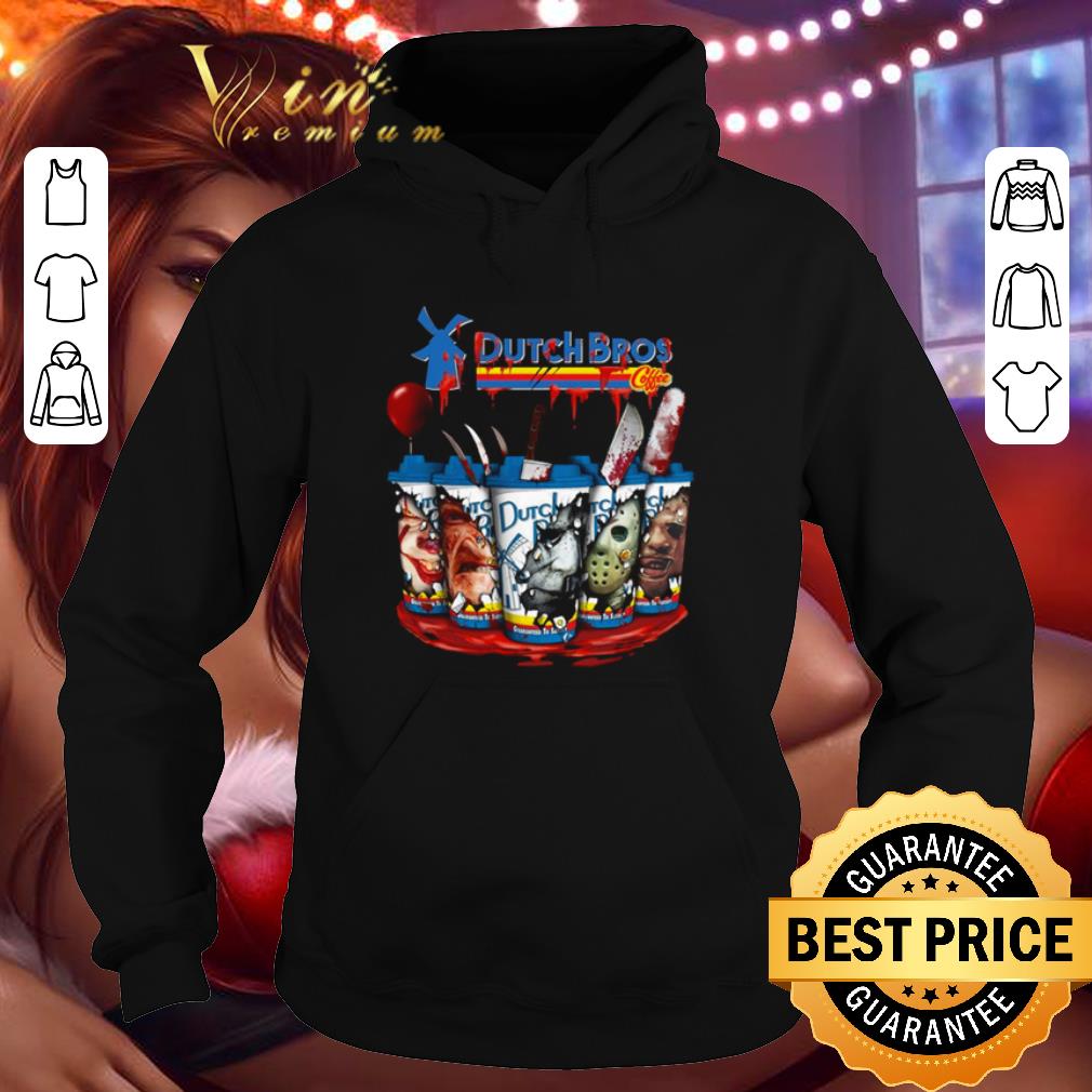 d3fc04cf dutch bros coffee halloween horror film characters shirt 4 - Dutch Bros Coffee Halloween Horror Film Characters shirt