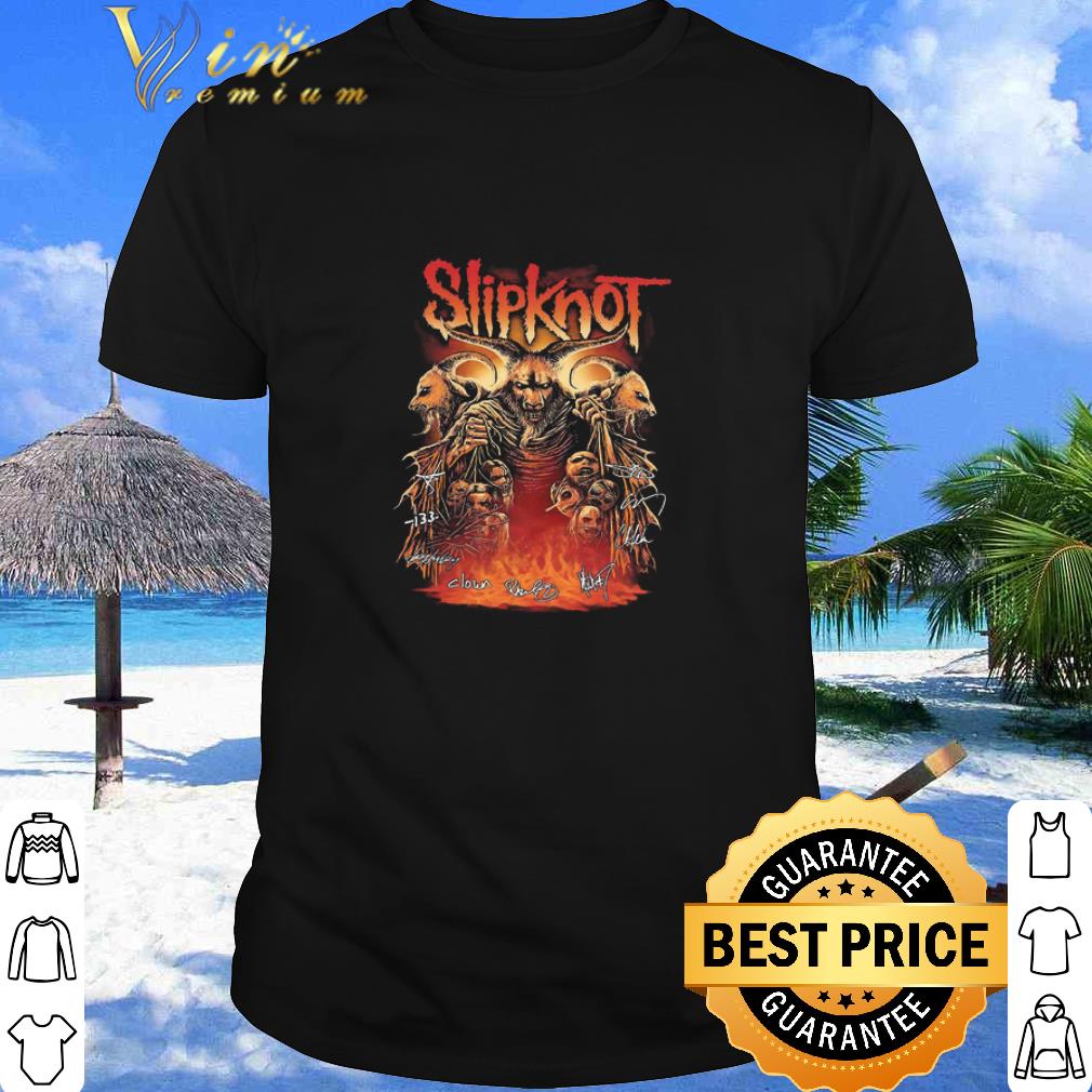 Slipknot band Merchandise signatures shirt