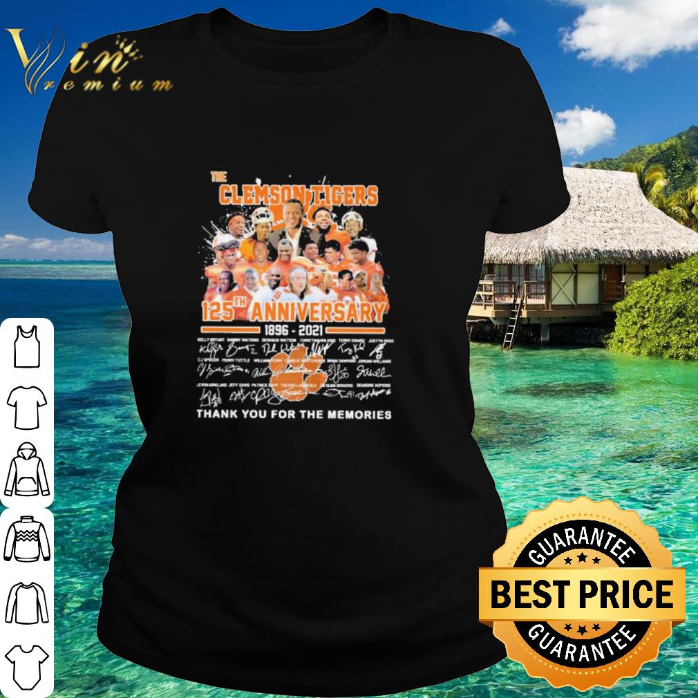 Best The Clemson Tigers 125TH Anniversary 1896 2021 signatures shirt