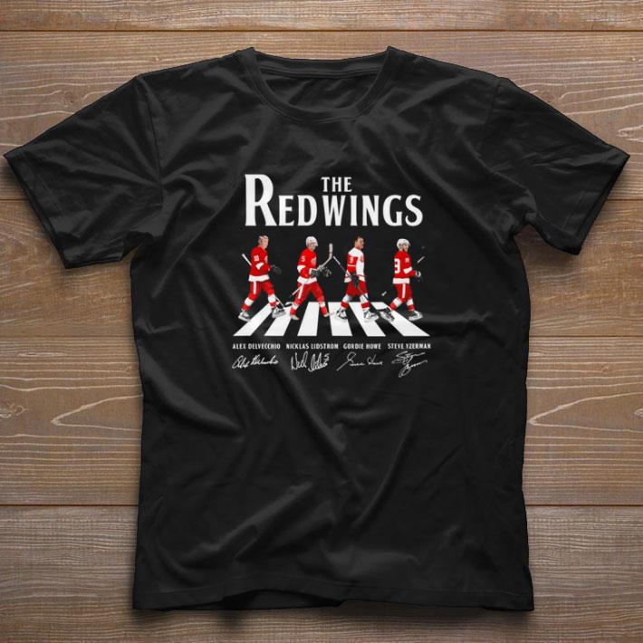 Pretty The Detroit Red Wings hockey team Abbey Road signatures shirt