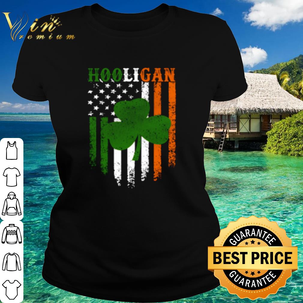 Official Hooligan Shamrock American Flag shirt