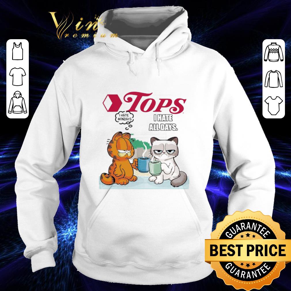 f3aaa3d1 tops supermarket grumpy cat and garfield i hate monday all days shirt 4 - Tops Supermarket Grumpy Cat And Garfield I Hate Monday All Days shirt