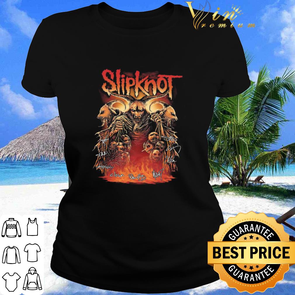 Slipknot band Merchandise signatures shirt
