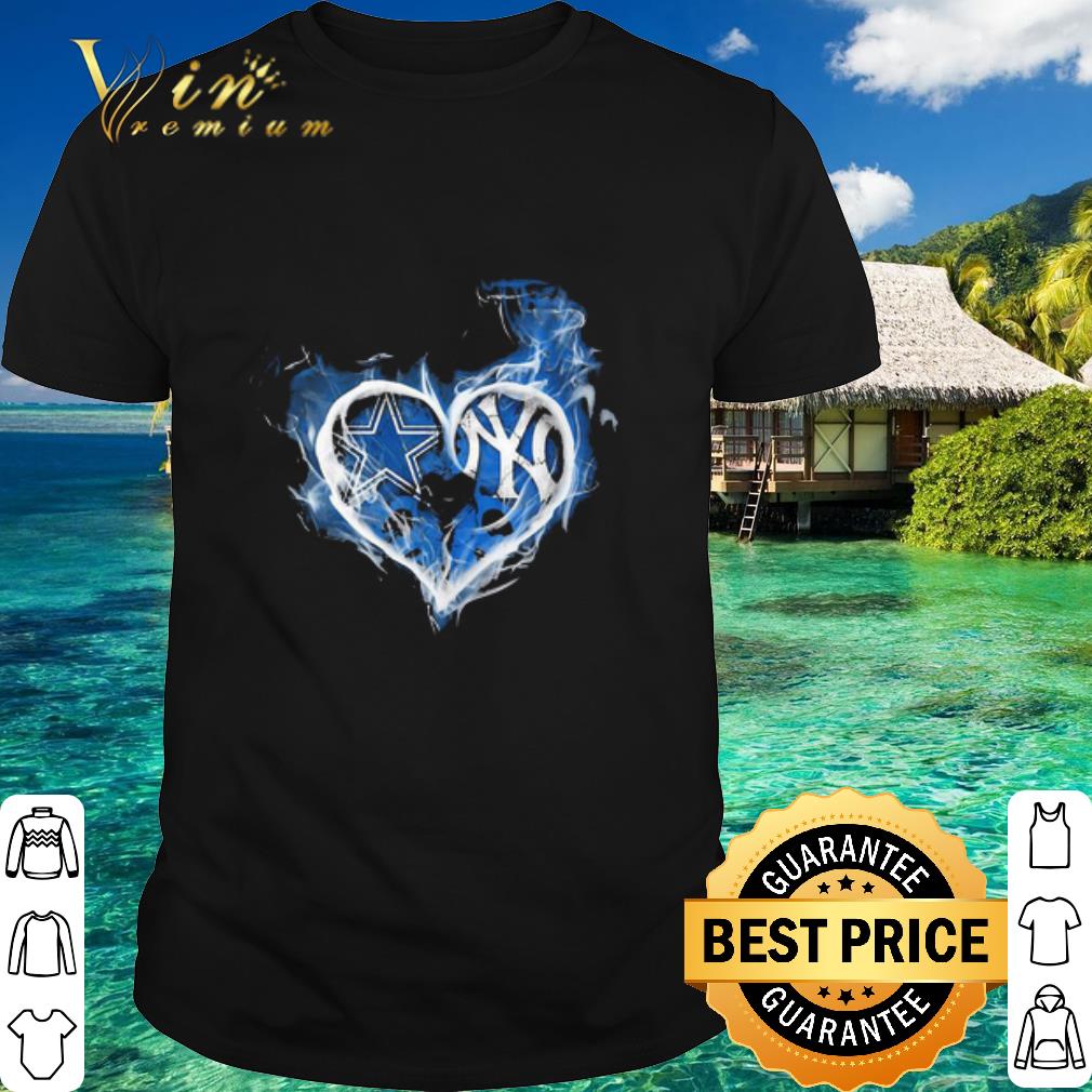 Premium Dallas Cowboys and New York Yankees heart shirt