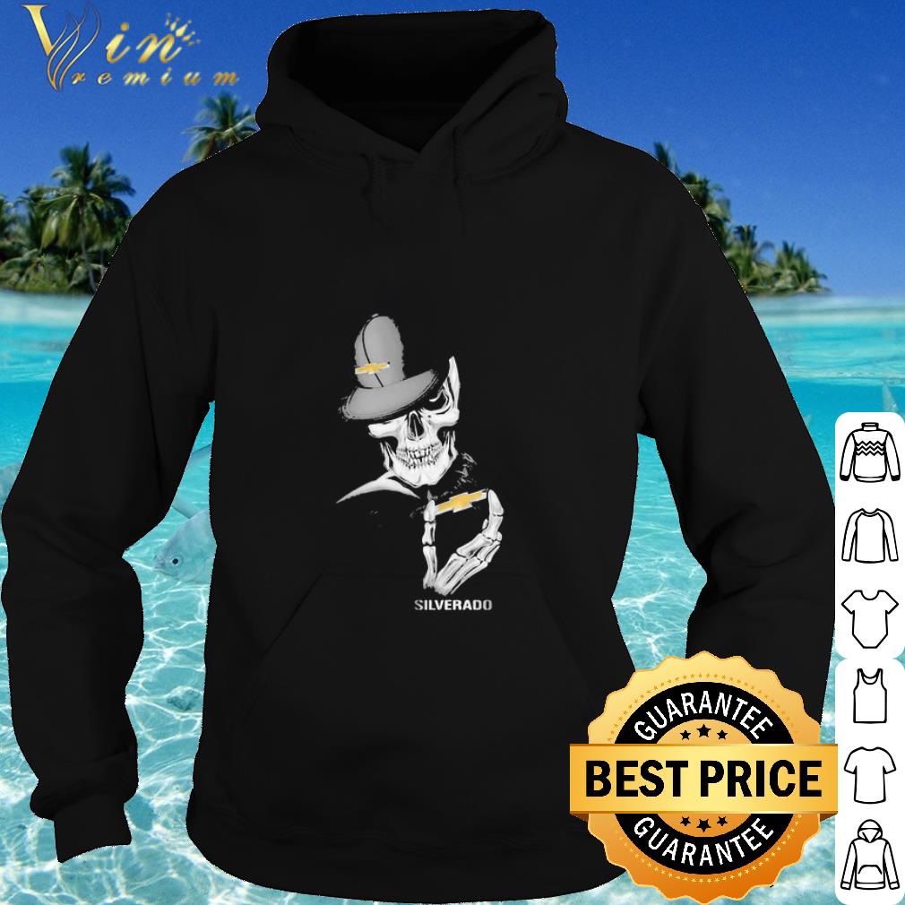 f78b6101 premium skeleton skull silverado logo shirt 4 - Premium Skeleton Skull Silverado Logo shirt