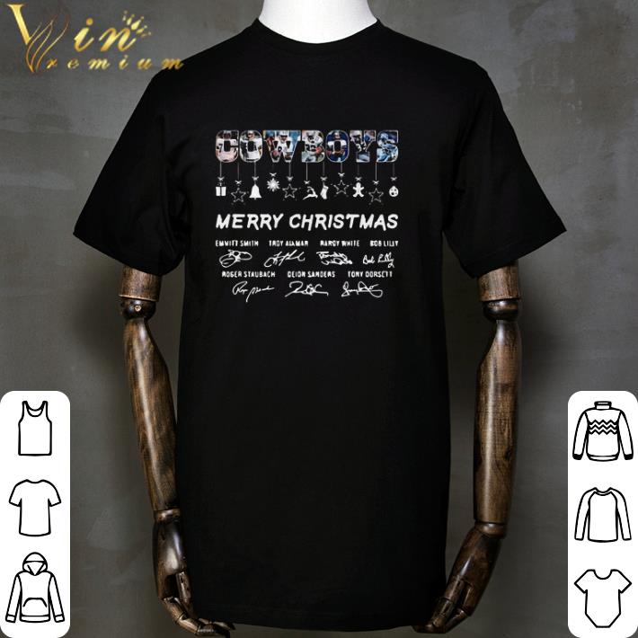Dallas cowboys merry christmas signatures shirt