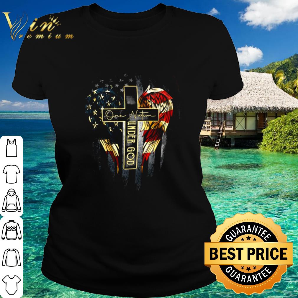 Nice Jesus one nation under God American flag shirt