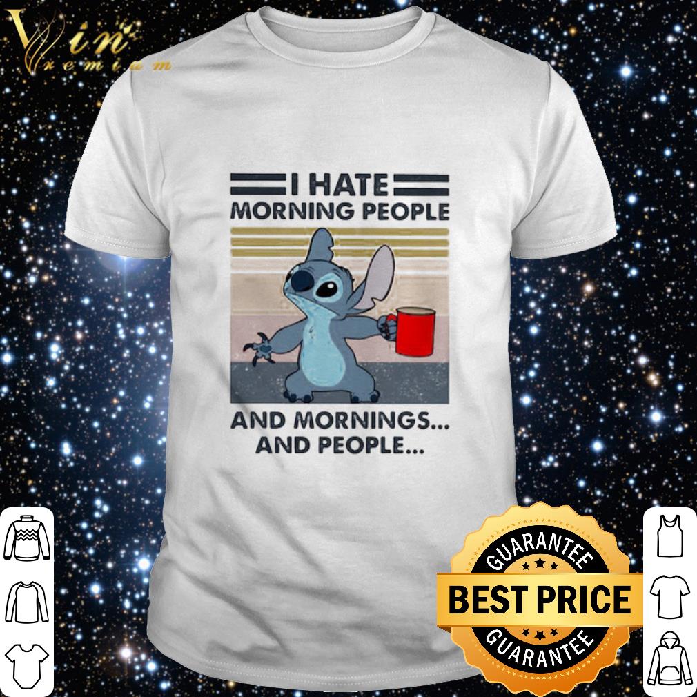 Official Vintage Disney Stitch I Hate Morning People And Mornings And People shirt