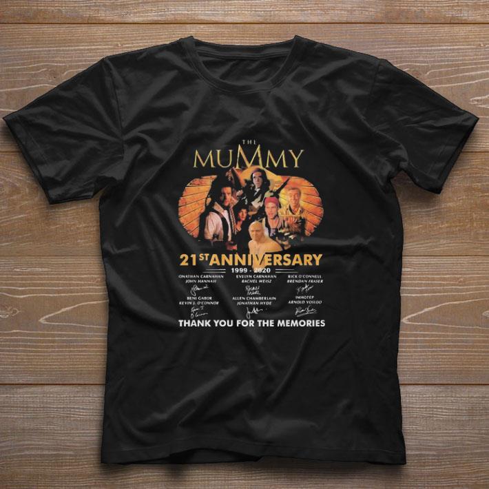 Hot The Mummy 21st anniversary 1999 2020 signature thank you for the memories shirt