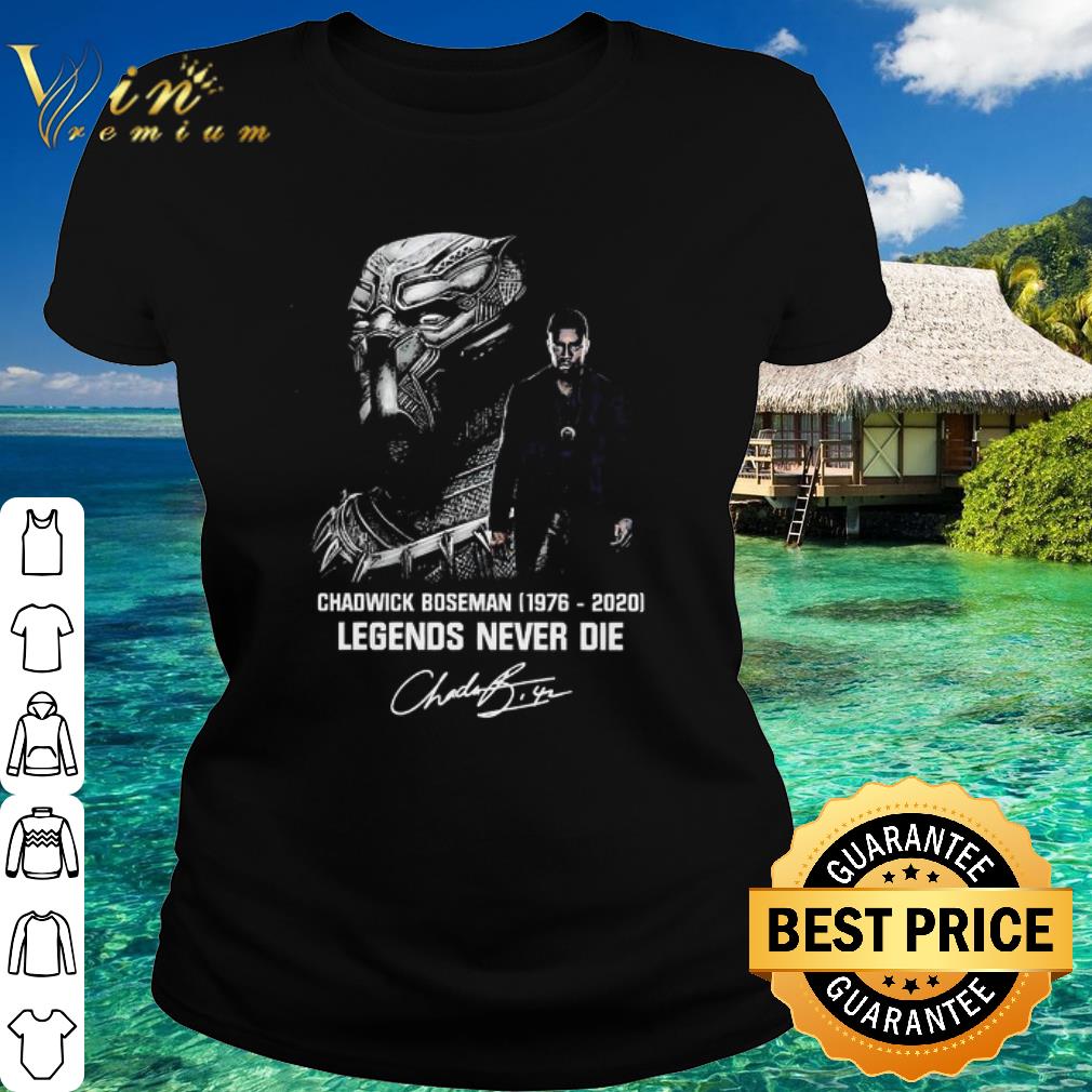 Original Chadwick Boseman 1977 2020 legends never die signature shirt