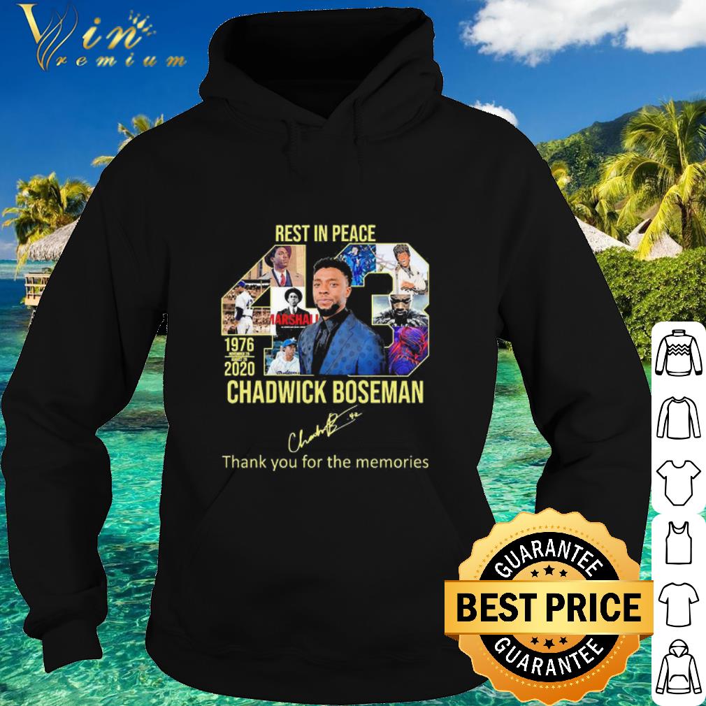 488b55fe pretty rest in peace 43 1977 2020 chadwick boseman thank you for the memories signature shirt 4 - Pretty Rest in Peace 43 1977 2020 Chadwick Boseman thank You for the memories signature shirt