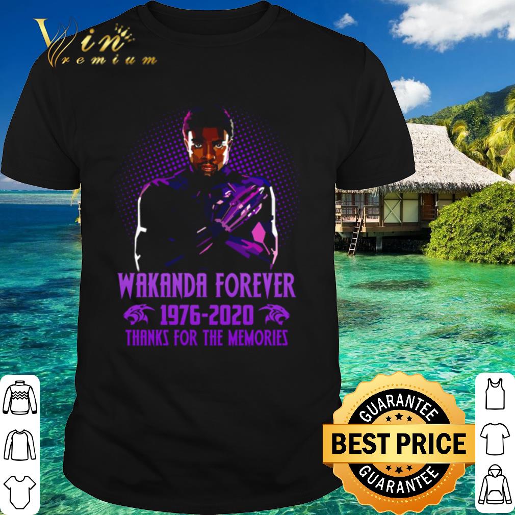 Pretty Chadwick Boseman wakanda forever 1976-2020 thank you for the memories shirt