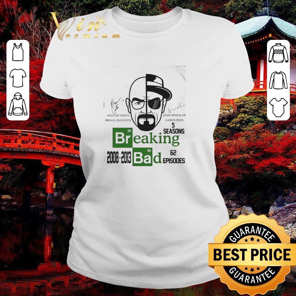 Official Breaking Bad 2008 2013 62 episodes 5 seasons signature shirt