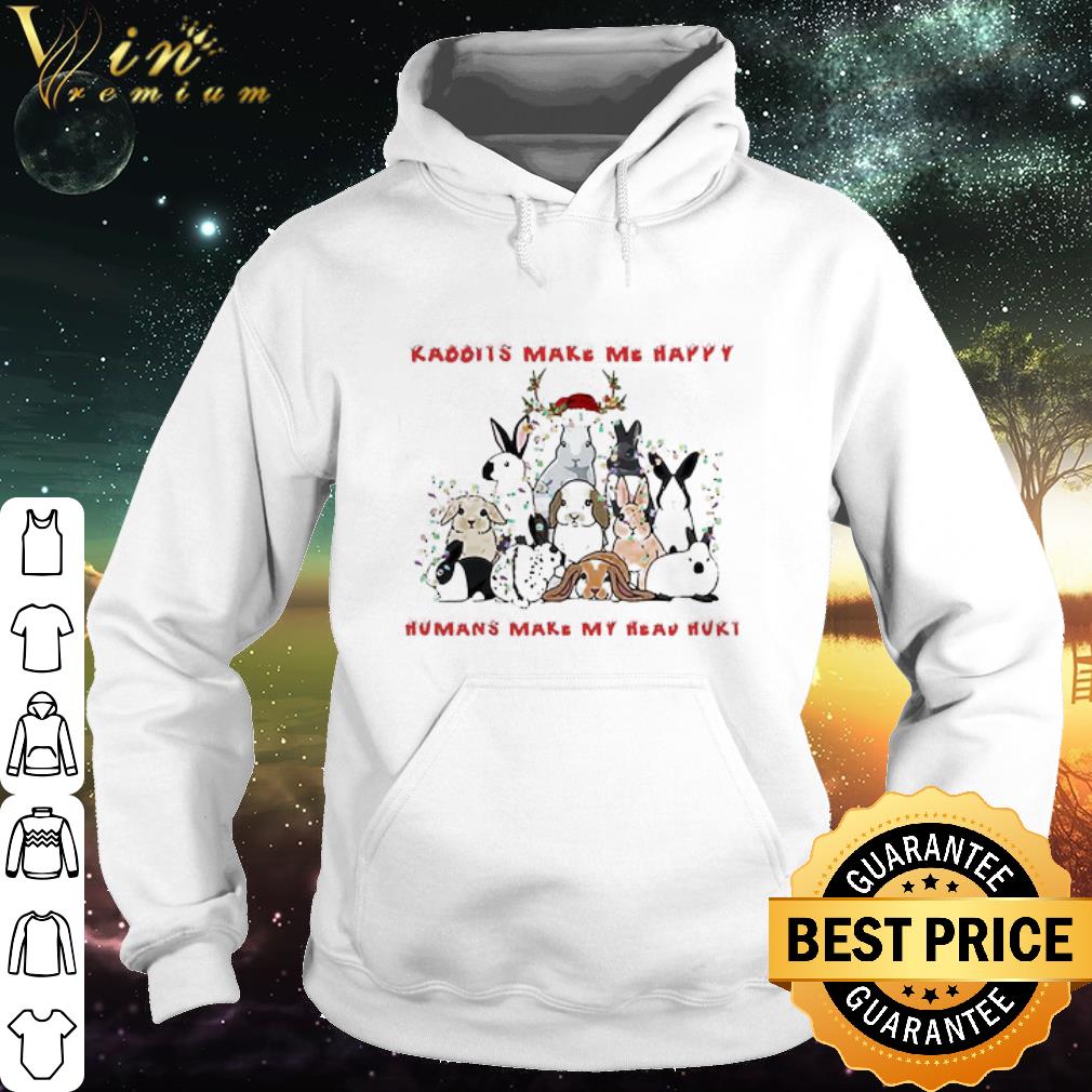 6246a081 best rabbits make me happy christmas humans make my head hurt shirt 4 - Best Rabbits make me happy Christmas humans make my head hurt shirt