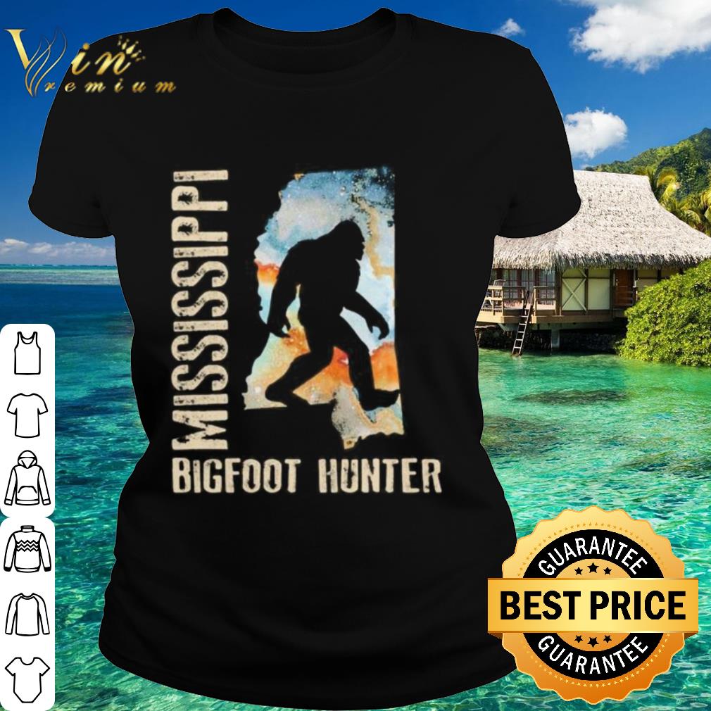Cool Map Mississippi bigfoot hunter shirt