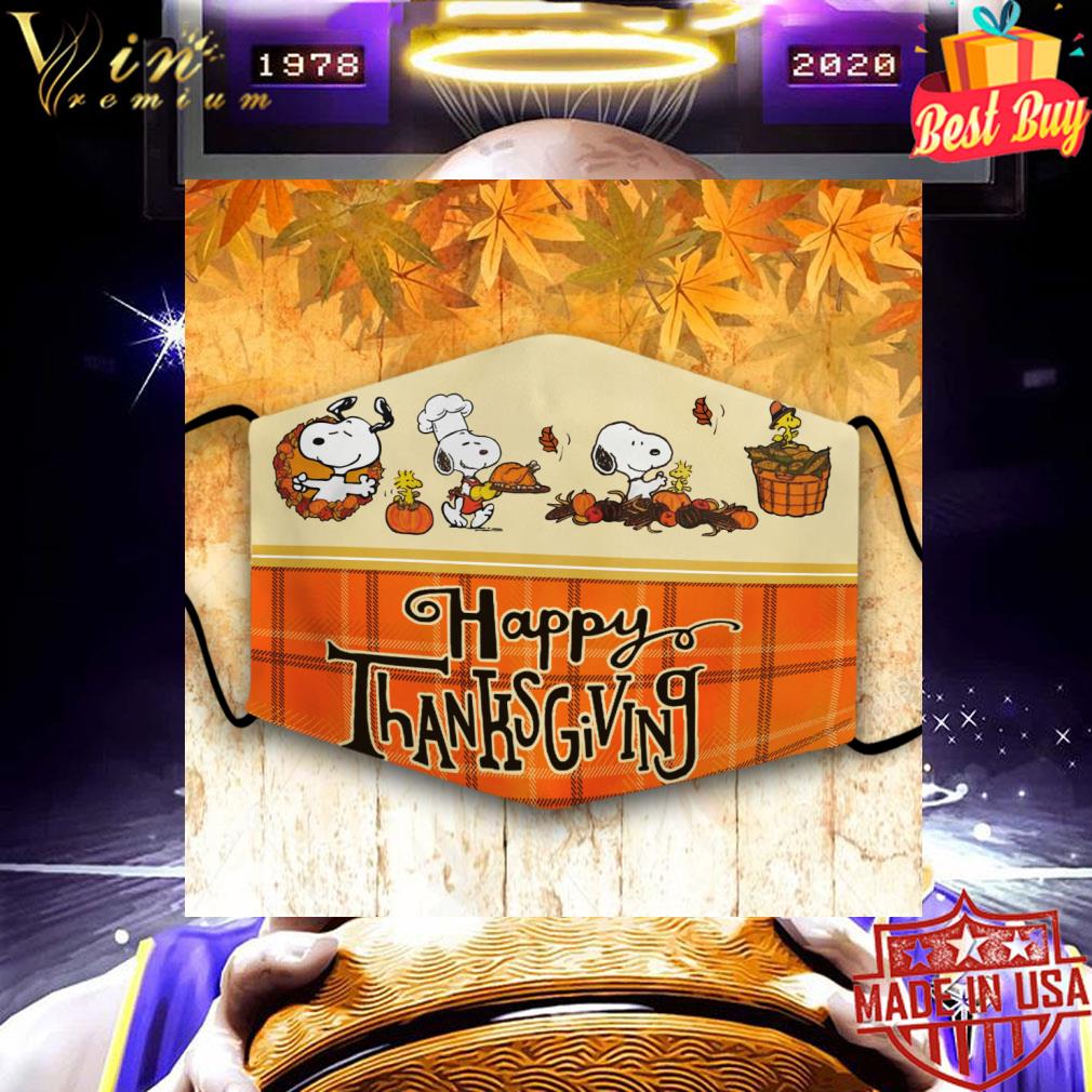 7b16f3bc snoopy and woodstock happy thanksgiving face mask 4 - Snoopy and Woodstock Happy thanksgiving face mask