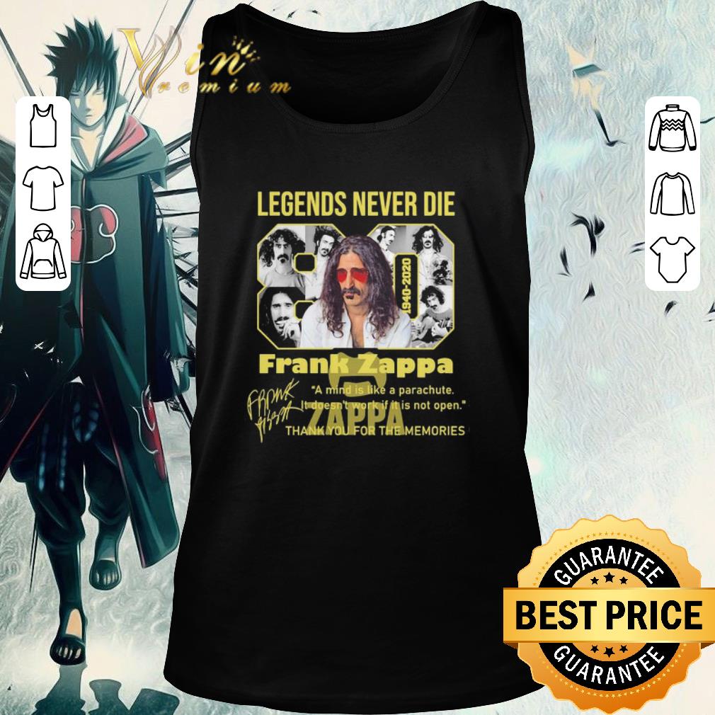 Funny Frank Zappa 80 years 1940 2020 Legends Never Die signature shirt