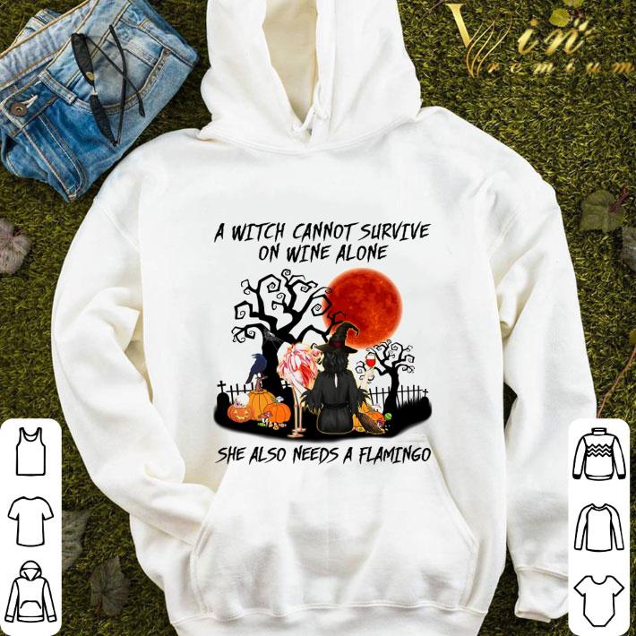 96ee0ccf flamingo a witch cannot survive on wine alone moon halloween shirt 4 - Flamingo a witch cannot survive on wine alone moon halloween shirt