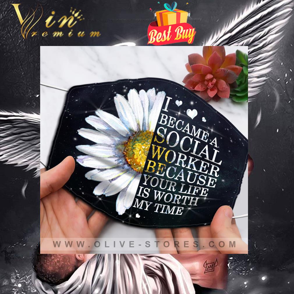 In october we wear blue and yellow Down Syndrome Awareness face mask