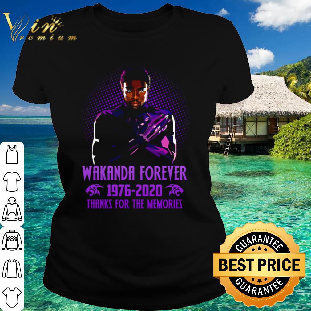Pretty Chadwick Boseman wakanda forever 1976-2020 thank you for the memories shirt