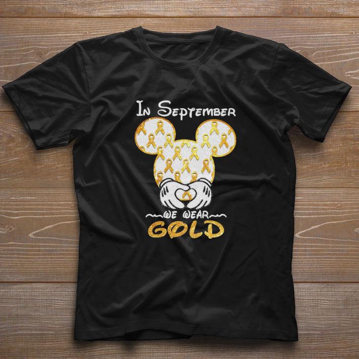 Original Mickey mouse in September we wear Gold Breast Cancer shirt